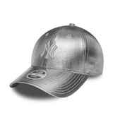 New York Yankees Kappe, metallisch, New Era, 9FORTY, Frauen, silber