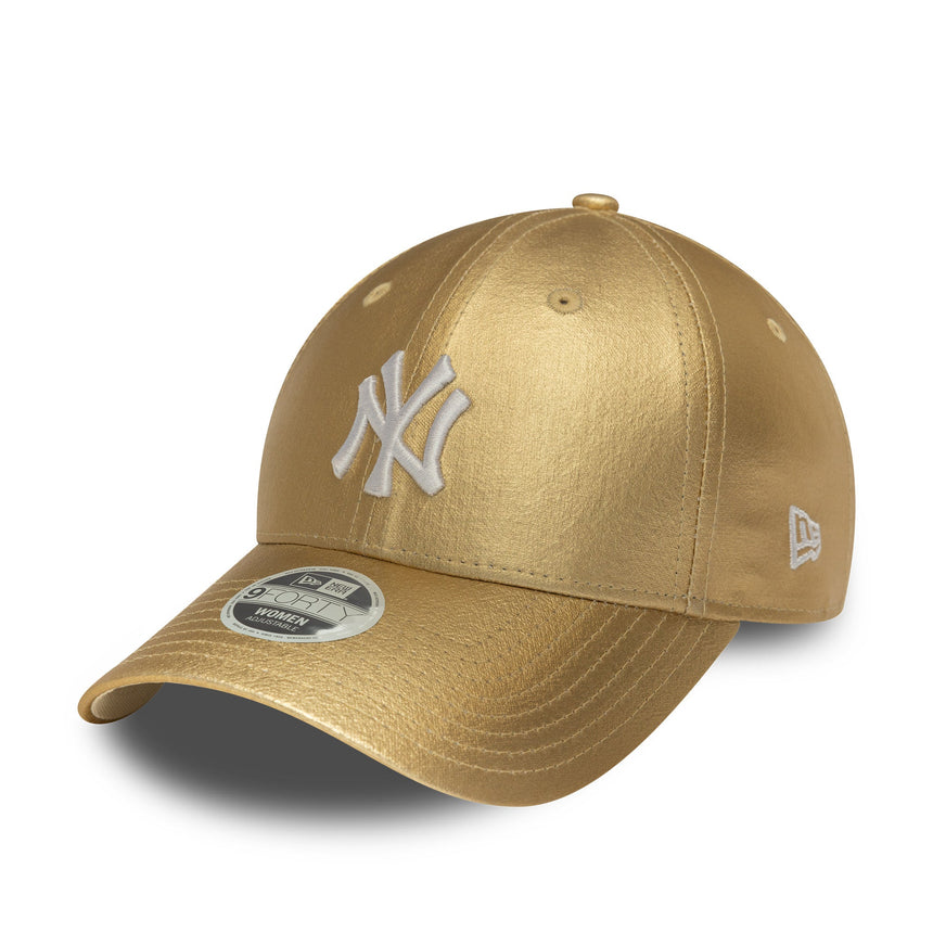 New York Yankees Kappe, metallischer Pin, New Era, 9FORTY, Damen, Gold