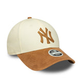 New York Yankedds Cap, Damen, Kunstwildleder, 9FORTY, Beige