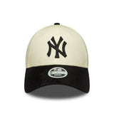 New York Yankees-Kappe, Kunstwildleder, New Era, 9FORTY, beige-schwarz