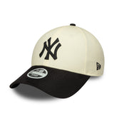New York Yankees-Kappe, Kunstwildleder, New Era, 9FORTY, beige-schwarz