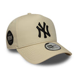 New York Yankees Kappe, beige SIDE PATCH, A-frame, New Era, 9FORTY, beige