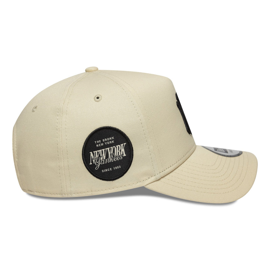 New York Yankees Kappe, beige SIDE PATCH, A-frame, New Era, 9FORTY, beige