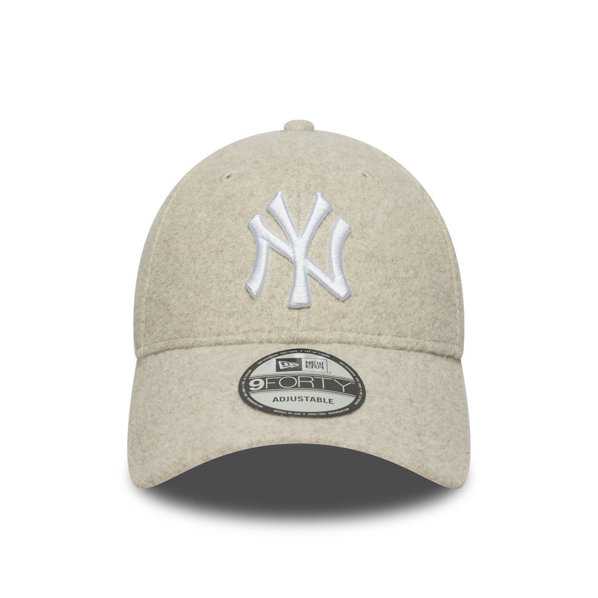 New York Yankees Cap, Meltonwolle, 9FORTY, Creme