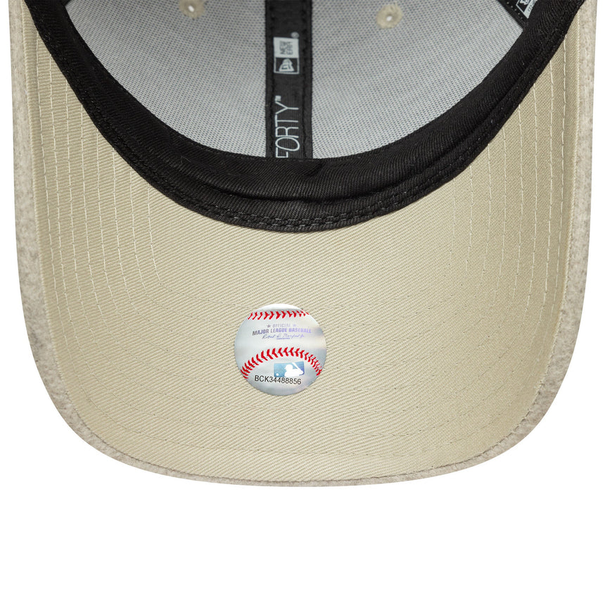 New York Yankees Cap, Meltonwolle, 9FORTY, Creme