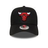 Chicago Bulls Cap, Seitliches Patch A-Frame, Chochago Bulls, A-Frame, schwarz