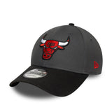 Chicago Bulls Cap, Seitliches Patch, New Era, 9FORTY, grau, grau