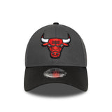 Chicago Bulls Cap, Seitliches Patch, New Era, 9FORTY, grau, grau