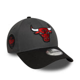 Chicago Bulls Cap, Seitliches Patch, New Era, 9FORTY, grau, grau