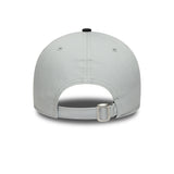 Las Vegas Raiders Kappe, zweifarbiges Pin, New Era, 9FORTY, Seiten-Patch, Schwarz-Weiß