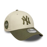 New York Yankees Kappe, Seiten-Patch, New Era, 9FORTY, Tarnung, Grau