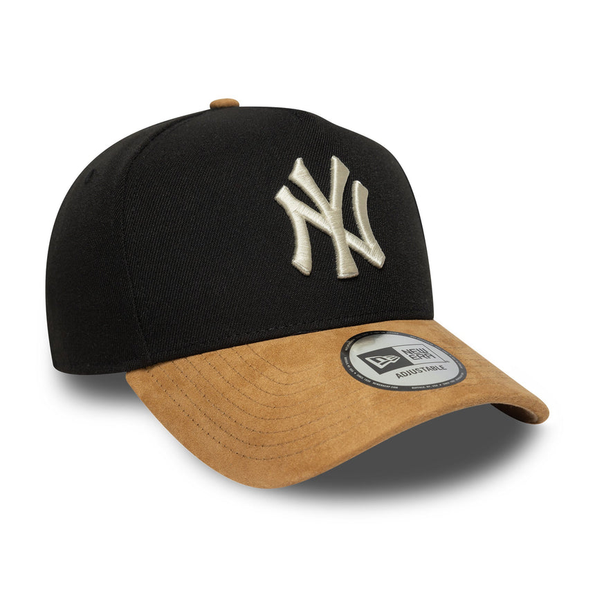 New York Yankees Kappe, Wildleder-Schild, A-Frame, 9FORTY, schwarz