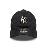 New York Yankees Kappe, gequiltet, New Era, 9TWENTY, schwarz, grau