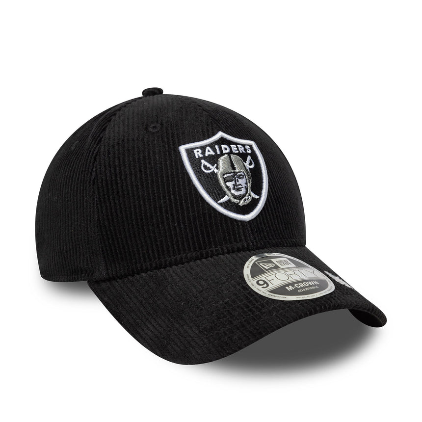 Las Vegas Raiders Kappe, Kordel, New Era, 9FORTY, schwarz