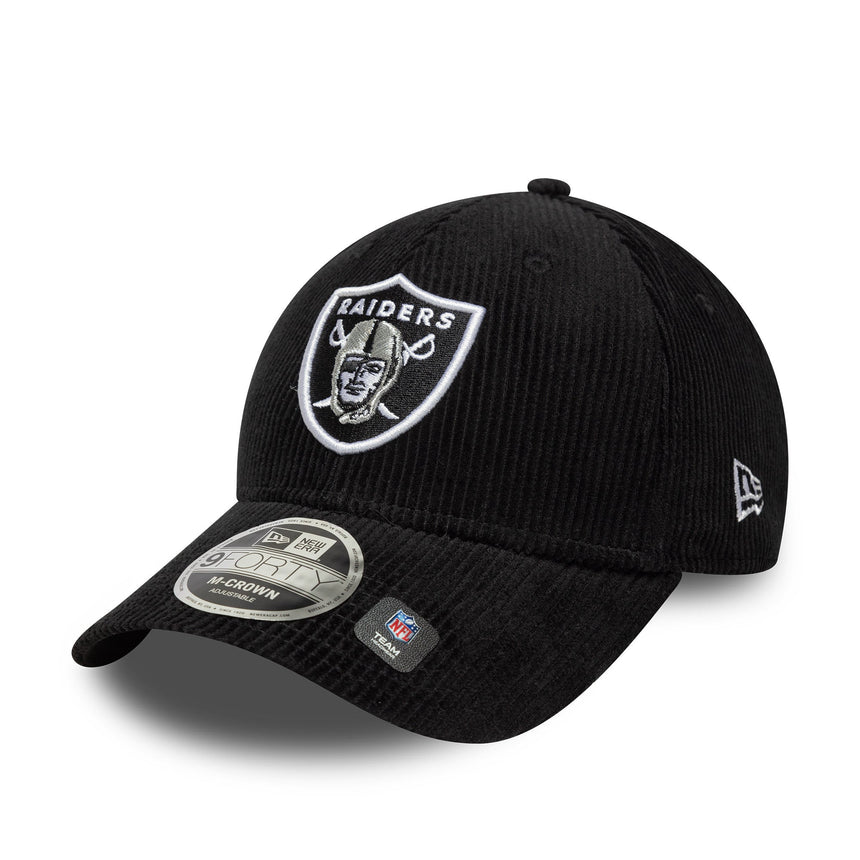 Las Vegas Raiders Kappe, Kordel, New Era, 9FORTY, schwarz