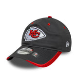 Kansas City Chiefs Cap, Team-Pin, New Era, 9TWENTY, schlicht, grau