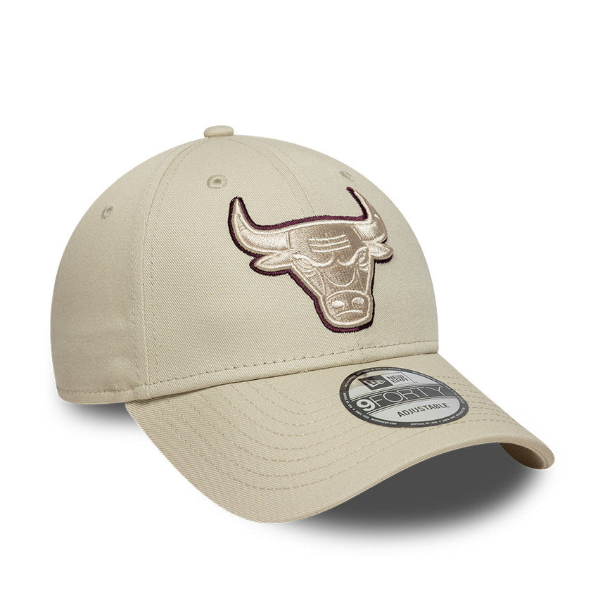 Chicago Bulls Kappe, TEAM OUTLINE Ansteckpin, 9FORTY, grau
