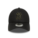New York Yankees-Kappe, TEAM-Umriss, New Era, 9FORTY, Umriss, schwarz