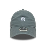 New York Yankees Kappe, washed mini logo, New Era, 9TWENTY, grau