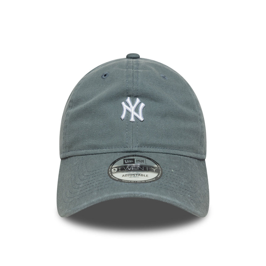 New York Yankees Kappe, washed mini logo, New Era, 9TWENTY, grau