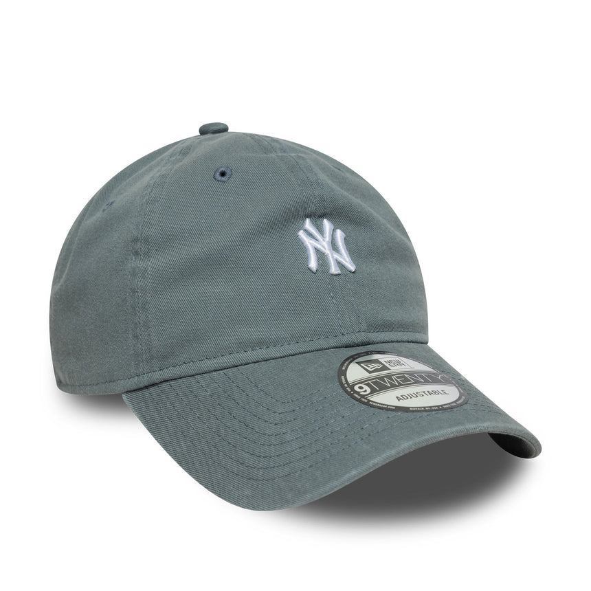 New York Yankees Kappe, washed mini logo, New Era, 9TWENTY, grau