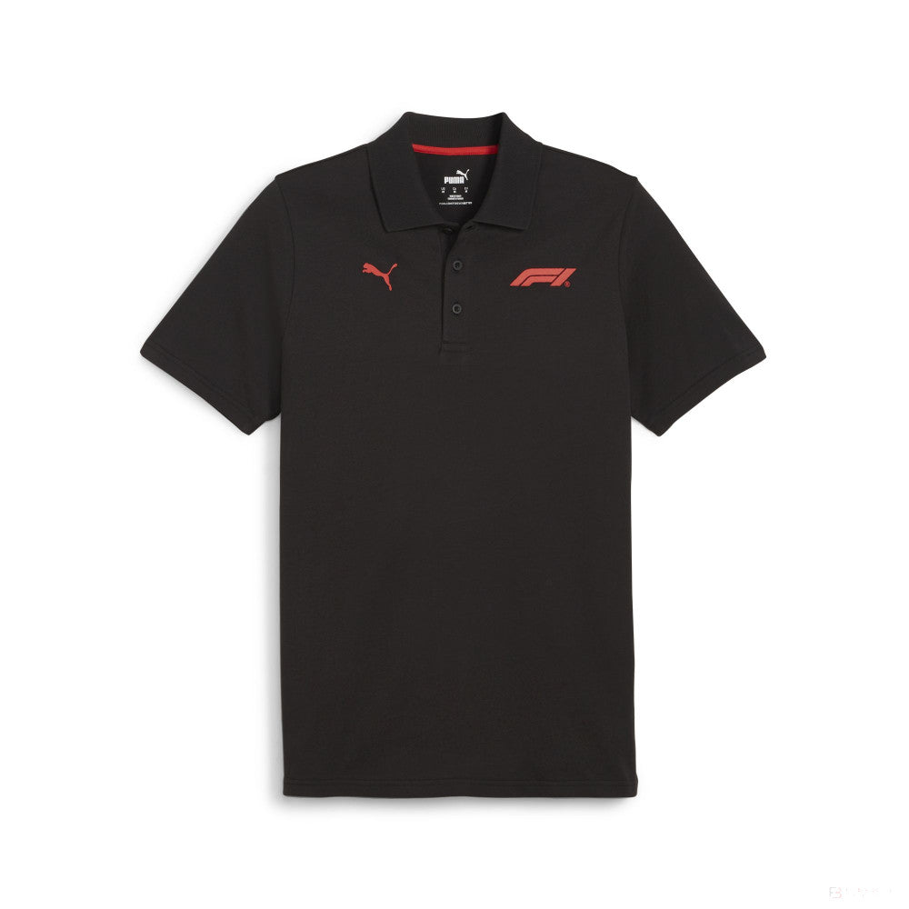 Formula 1 polo-shirt, Puma, Essential Logo, schwarz - FansBRANDS®