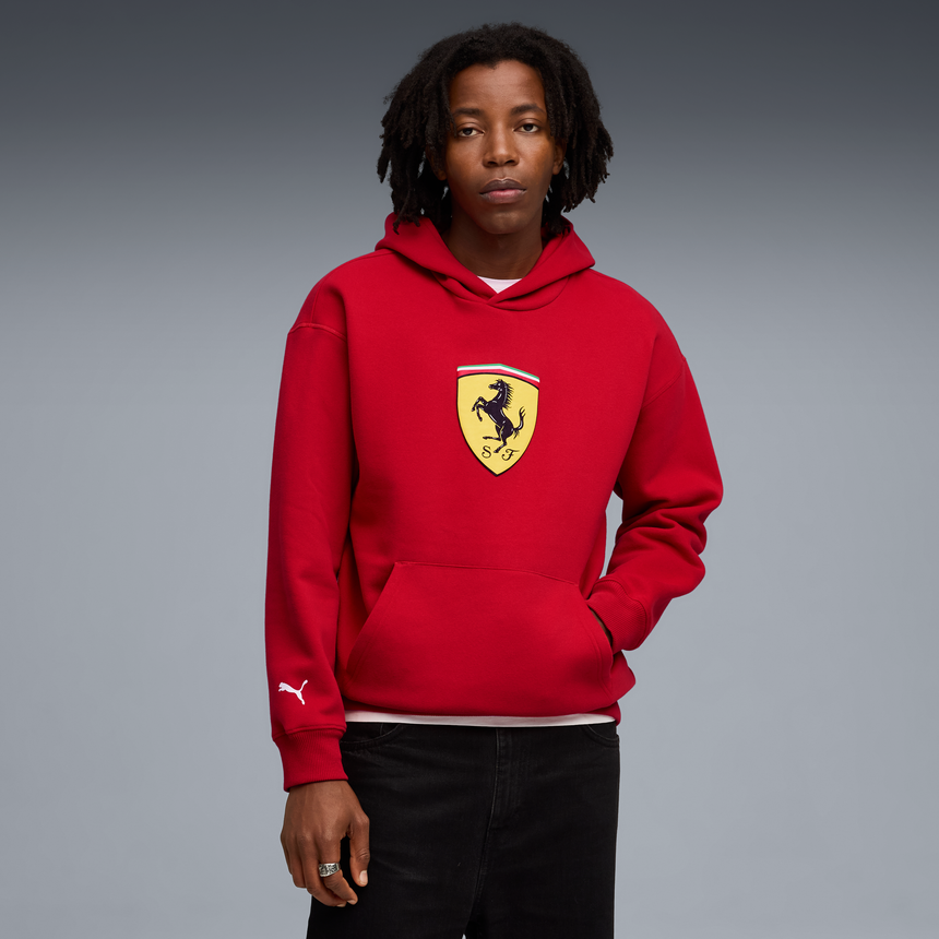 Ferrari Kapuzenpullover, Puma, Sportbekleidung, mit Schild-Logo, rot 🔥