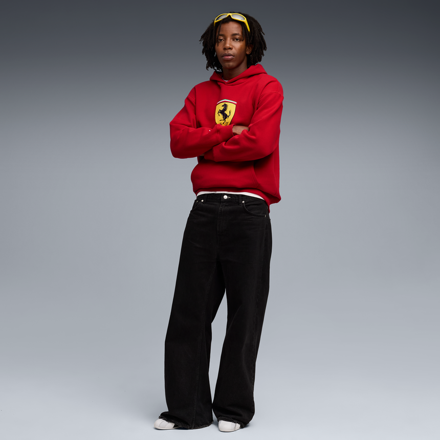 Ferrari Kapuzenpullover, Puma, Sportbekleidung, mit Schild-Logo, rot 🔥