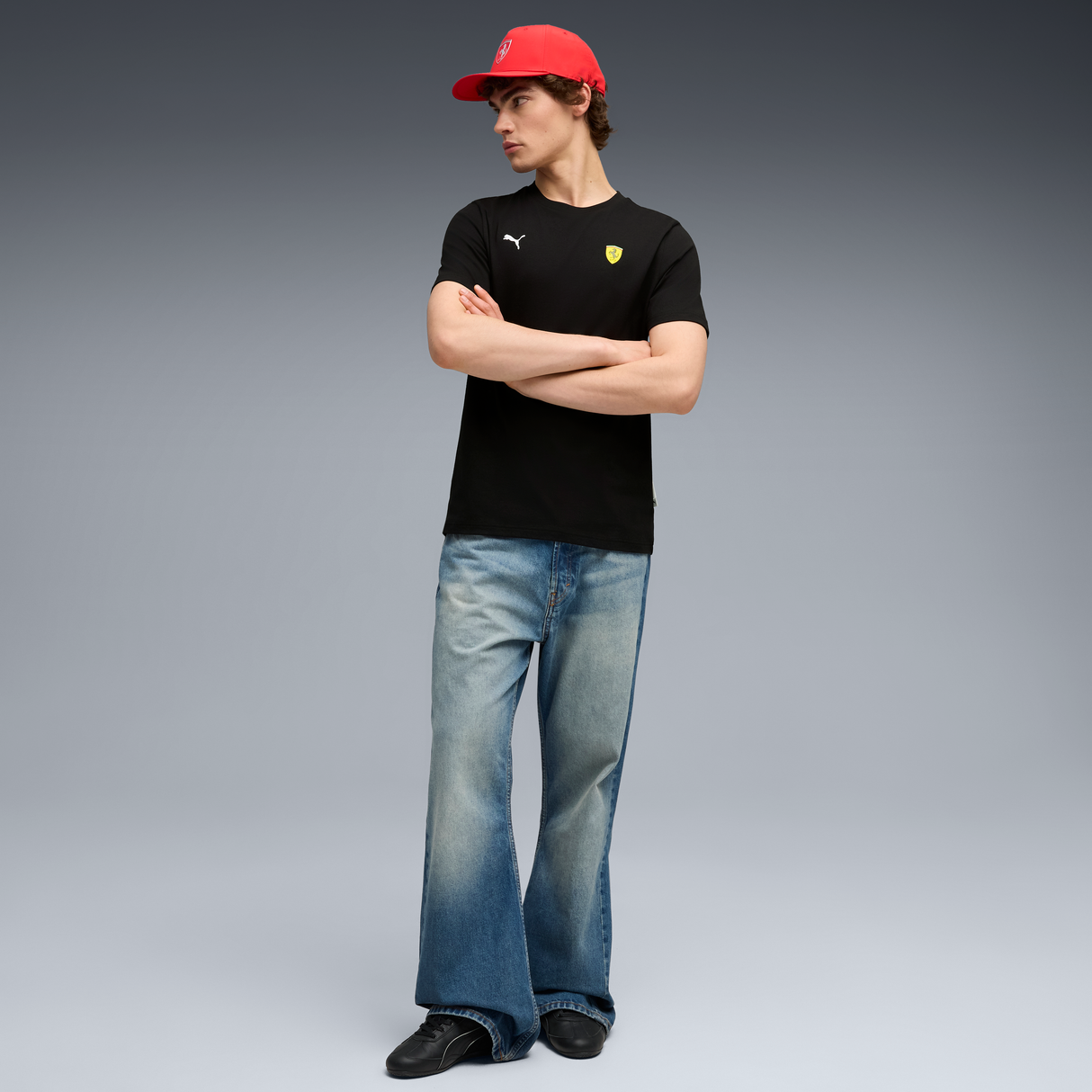 Ferrari Auto Motiv T-Shirt, Puma, schwarz 🔥