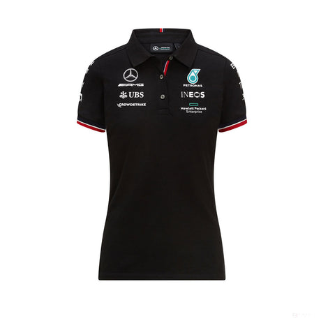 2021, Schwarz, Mercedes Womens Team Polo - FansBRANDS®