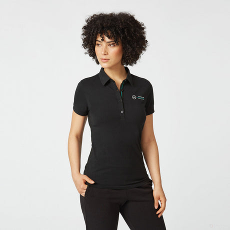 2022, Schwarz, Classic, Mercedes Damen Polo - FansBRANDS®