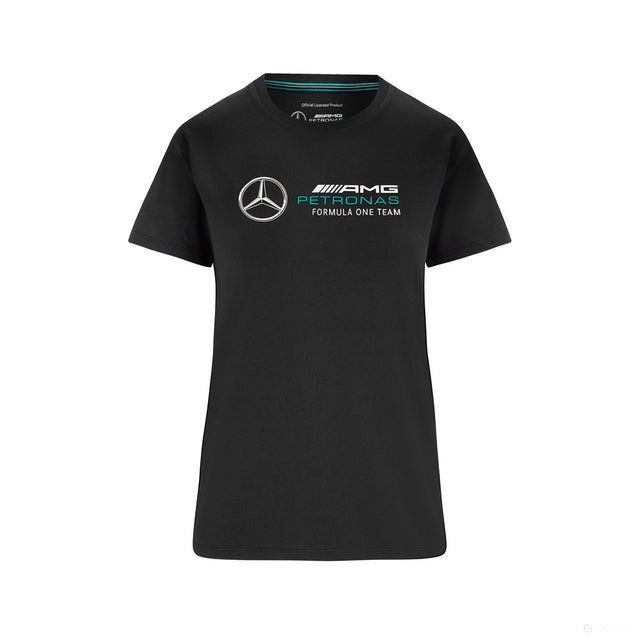 2022, Schwarz, Large Logo, Mercedes Damen T-shirt - FansBRANDS®