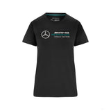 2022, Schwarz, Large Logo, Mercedes Damen T-shirt