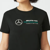 2022, Schwarz, Large Logo, Mercedes Damen T-shirt