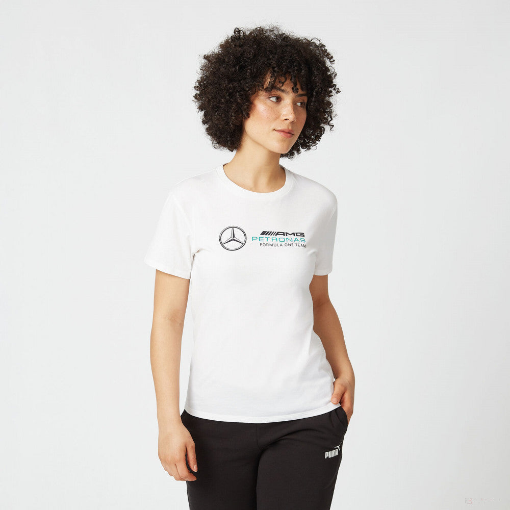 2022, Weiß, Large Logo, Mercedes Damen T-shirt - FansBRANDS®