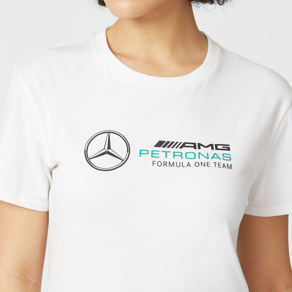 2022, Weiß, Large Logo, Mercedes Damen T-shirt - FansBRANDS®