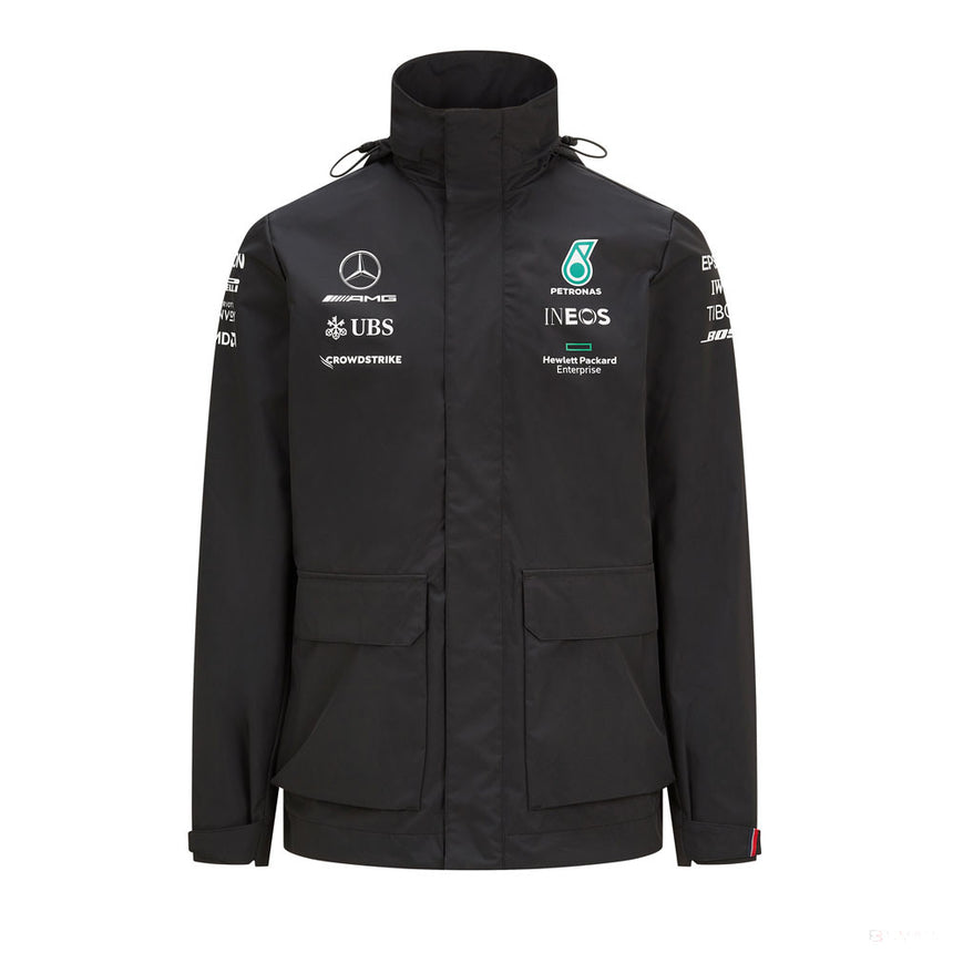 2021, Schwarz, Mercedes Team Regenjacke - FansBRANDS®