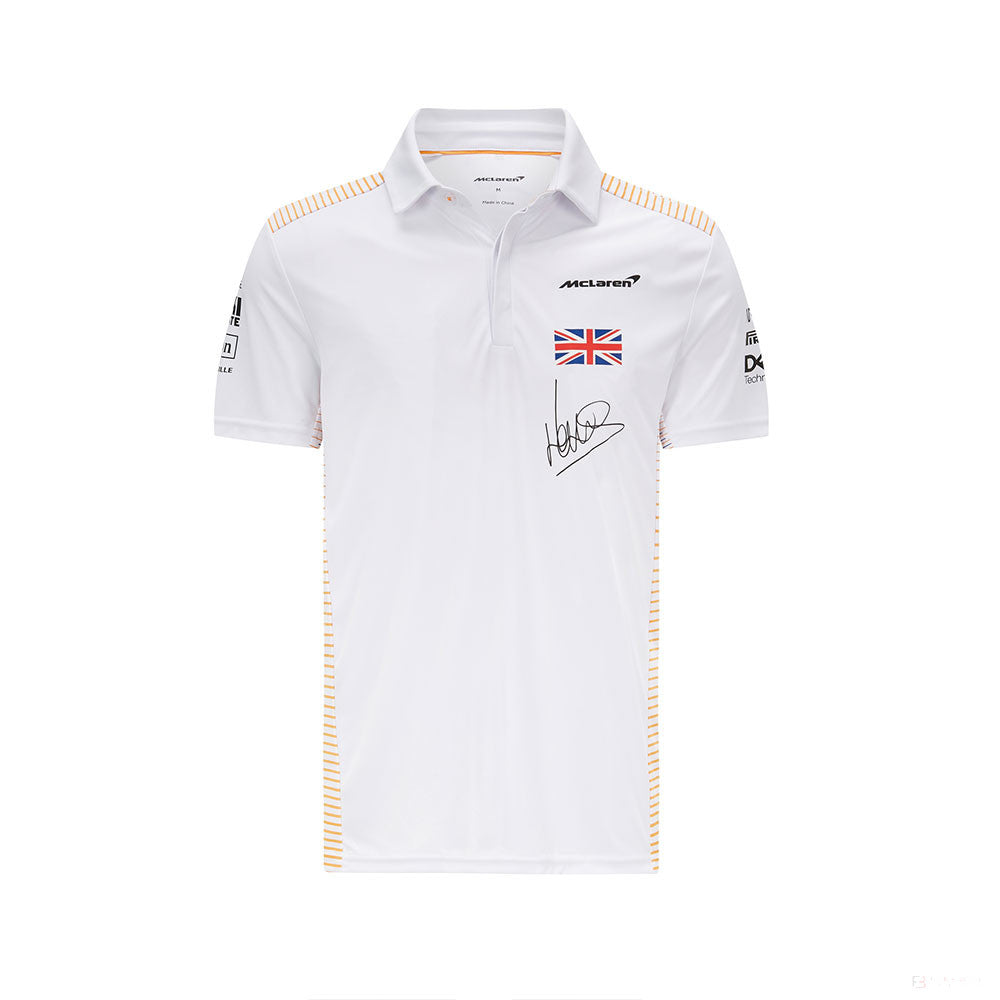 2021, Weiß, McLaren Lando Norris Polo Hemd