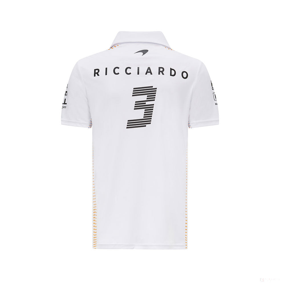 2021, Weiß, McLaren Daniel Ricciardo Polo Hemd