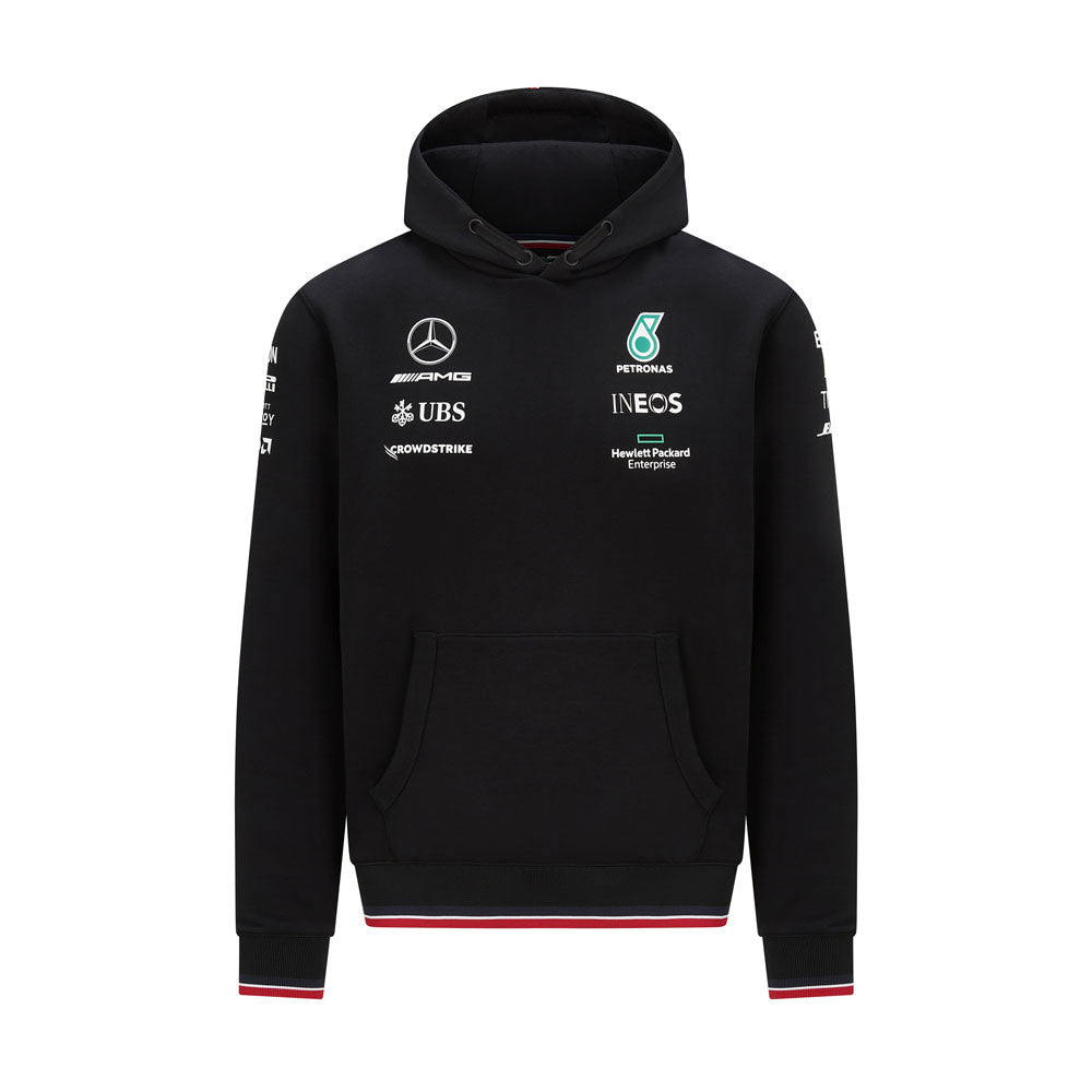 Mercedes Hoodie, Team, Schwarz, 2021