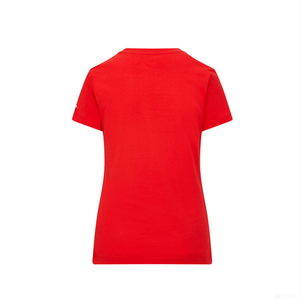 Ferrari Small Shield Womens T-Shirt, Rot, 2021