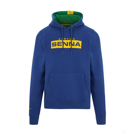 Ayrton Senna Logo Pullover, Blau - FansBRANDS®