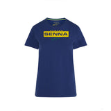 Ayrton Senna Logo Damen T-Shirt, Blau