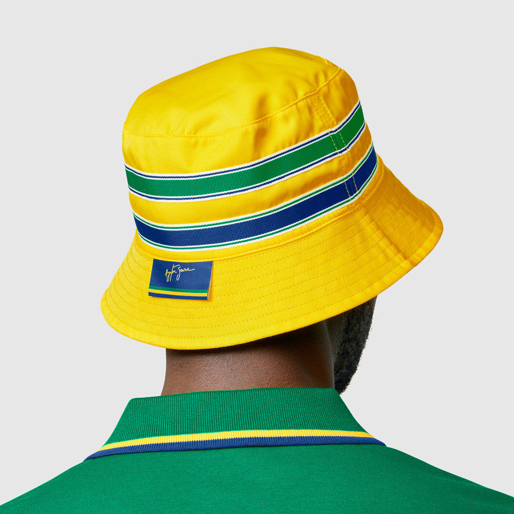 Ayrton Senna Reversible Stripe Eimerhut - FansBRANDS®