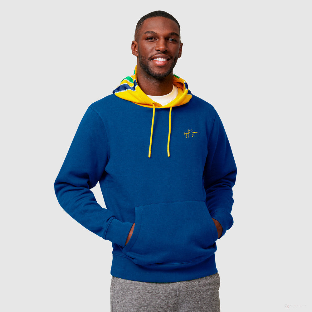 Ayrton Senna Stripe Pullover, Blau - FansBRANDS®