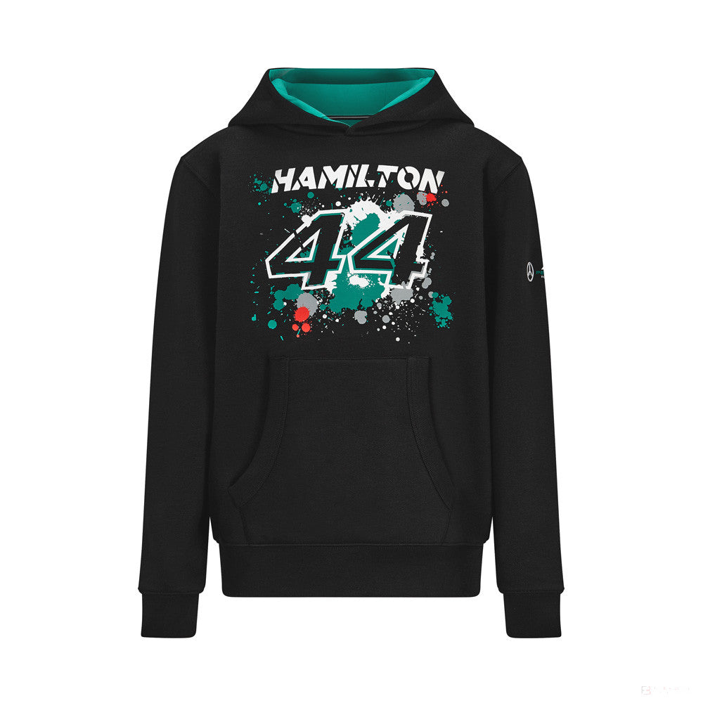 2022, Schwarz, LEWIS #44, Mercedes Lewis Hamilton Kinder Sweatshirt
