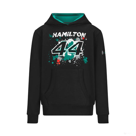 2022, Schwarz, LEWIS #44, Mercedes Lewis Hamilton Kinder Sweatshirt - FansBRANDS®