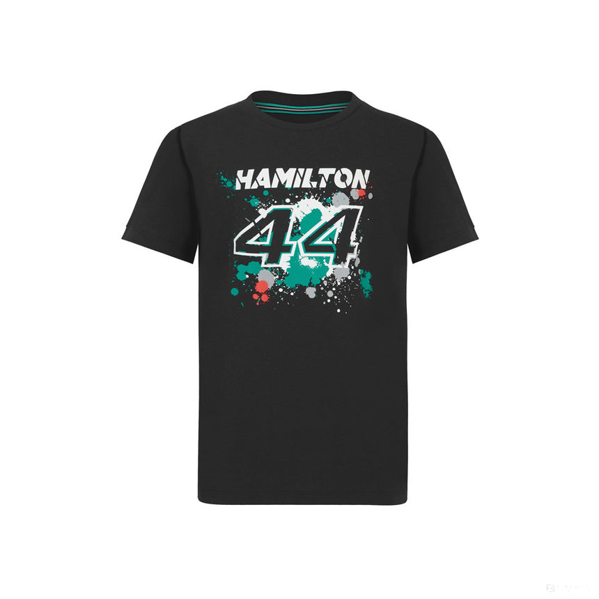 2022, Schwarz, LEWIS #44, Mercedes Lewis Hamilton Kinder T-shirt - FansBRANDS®