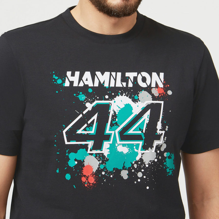 2022, Schwarz, LEWIS #44, Mercedes Lewis Hamilton T-shirt - FansBRANDS®