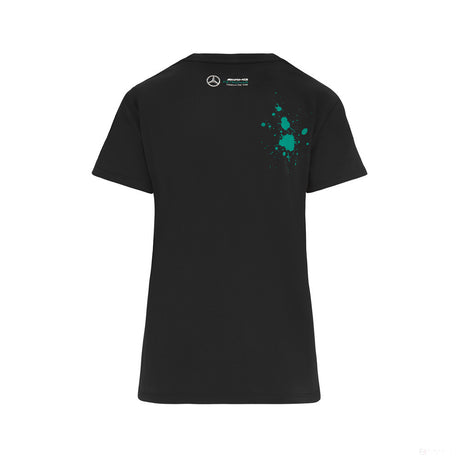 2022, Schwarz, LEWIS #44Mercedes Lewis Hamilton Damen T-shirt - FansBRANDS®